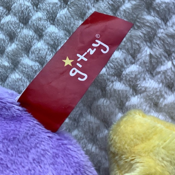 GITZY Plush Purple Green Owl Stuffed Animal Pillow Style Toy - Picture 12 of 16